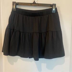 Girls Black Tiered Mini Skirt / Skort - Size 10-12